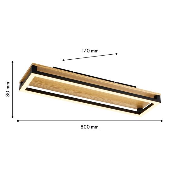 4434-3C, потолочный светильник, L800xW170xH80, LEDx56W, 4300LM, 3000-6000K, included, remote control, изображение 3