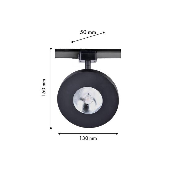 4230-1U, трековый светильник, D130xH160, LEDx8W, 42V, 550LM, 3000-6000K, CRI>90, included, изображение 2
