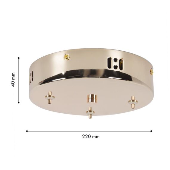 4591-220-3GD, потолочная чаша, D220xH40, цвет золотой, изображение 2