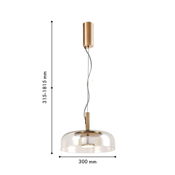 4258-1P, подвес, D300xH315/1815, LEDx4.8W, 530LM, 4000K, included, изображение 2