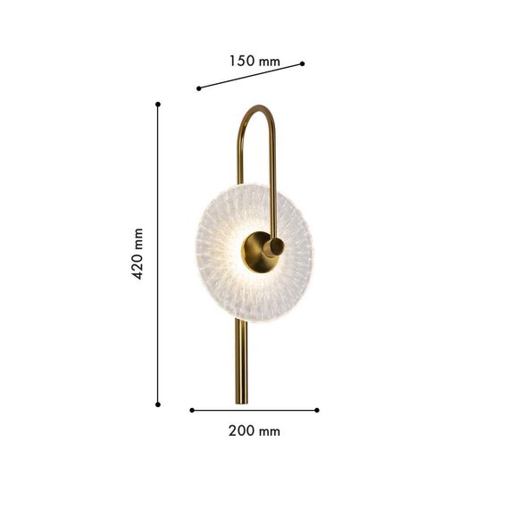 4270-1W, настенный светильник, D150xW200xH420, LEDx8W, 400LM, 4000K, included, изображение 3