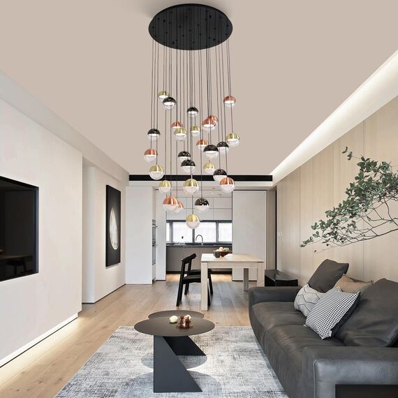 4371-27P, подвесная люстра, D830xH2680, 27xLEDx5.4W, 10220LM, 4000K, CRI>90, included, изображение 6