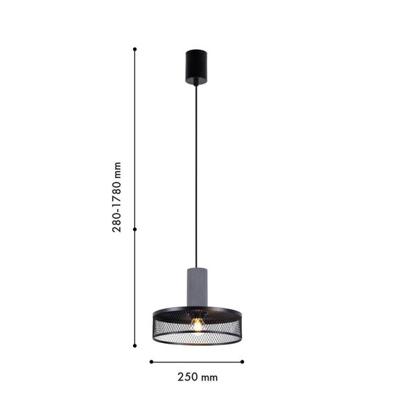 4273-2P, подвес, D250xH280/1780, 1xE27x60W, excluded, изображение 2