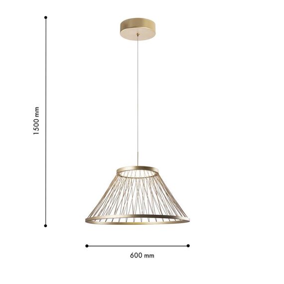 4634-6P, подвес, D600xH400/1500, LEDx16W, 600LM, 4000K, included, изображение 3