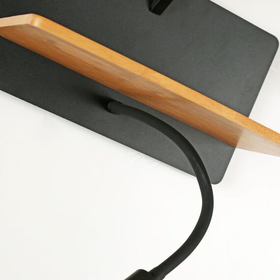 2896-1W, настенный светильник, D245xW285xH420, 1xE27x40W, excluded + 1xLEDx2W, 160LM, 3000K, included, switch, USB, изображение 5