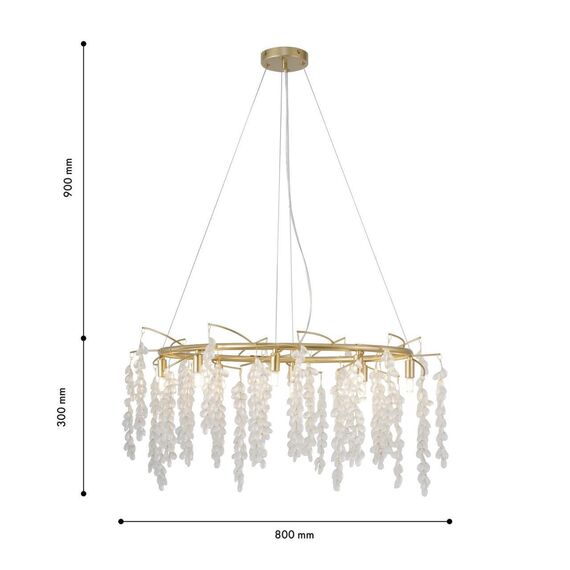 4108-8C, подвесная люстра, L800xW520xH300/1200, 8xG9x40W, excluded, изображение 2