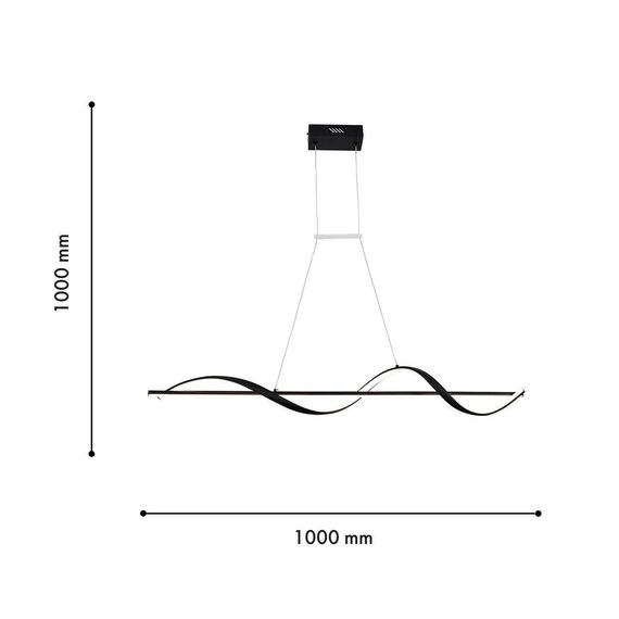4180-2P, подвесная люстра, L1000xW180xH220/1000, LEDx34W + LEDx41W, 3375LM, 3000-6000K, included, remote control, изображение 3