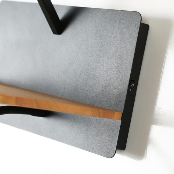 2896-1W, настенный светильник, D245xW285xH420, 1xE27x40W, excluded + 1xLEDx2W, 160LM, 3000K, included, switch, USB, изображение 8