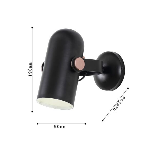 2007-1W, настенный светильник, D265xW90xH125, 1xE14x40W, excluded, изображение 3