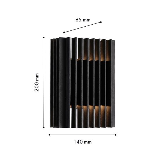 4297-1W, уличный светильник, D65xW140xH200, LEDx12W, 360LM, 4000K, IP54, included, изображение 3