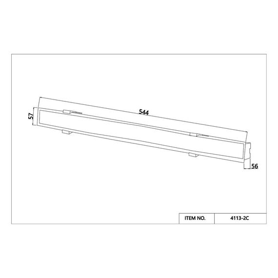 4113-2C, потолочный светильник, L544xW57xH56, LEDx25W, 1500LM, 4000K, included, изображение 3