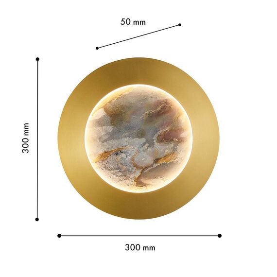 4597-1W, настенный светильник, D50xW300xH300, LEDx24W, 336LM, 4000K, CRI>90, included, изображение 2