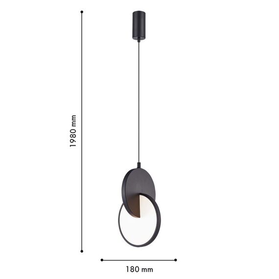 4606-1P, подвес, L180xW170xH405/1980, LEDx7W, 910LM, 3000K, included, изображение 3