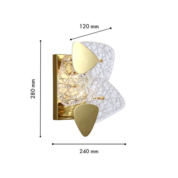 4249-2W, настенный светильник, D120xW240xH280, 2xG9x40W, excluded, изображение 2