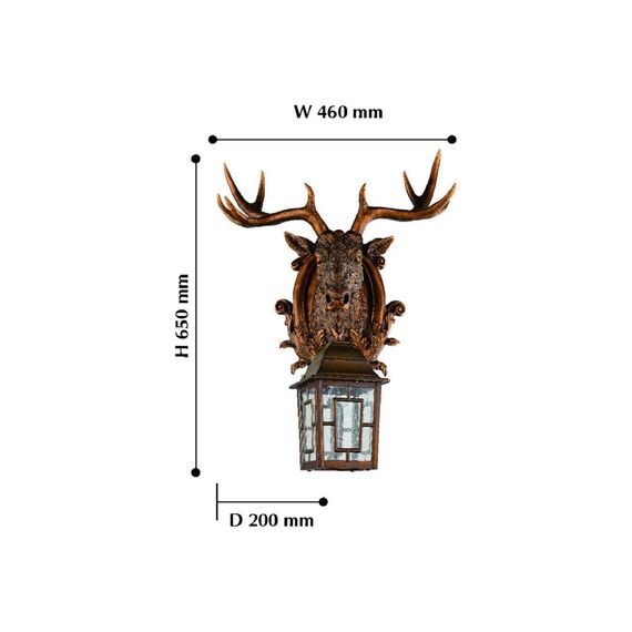 2078-1W, уличный светильник, D240xW460xH690, 1xE27x60W, IP44, excluded, изображение 3