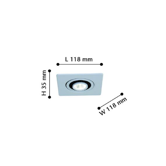 2417-1U, врезной светильник, L118xW118xH35, cutout:L95xW95, 1xLEDx5W, 400LM, 4000K, included, изображение 3