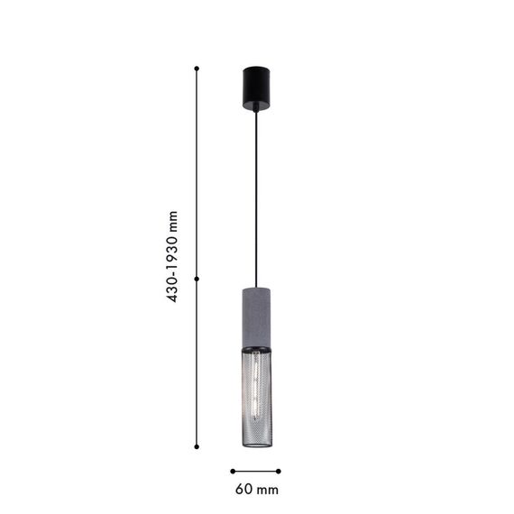 4272-1P, подвес, D60xH430/1930, 1xE27x60W, excluded, изображение 3