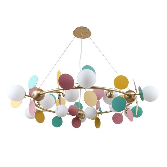 2772-12P, подвесная люстра, D1050xH240/1120, 12xG9x25W, excluded, изображение 2