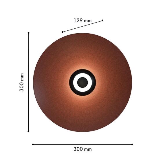 4289-1W, настенный светильник, D130xW300xH300, LEDx9W, 550LM, 4000K, included, изображение 2