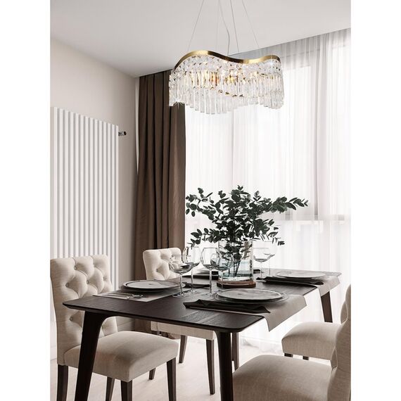 4135-8P, подвесная люстра, D600xH215/1200, 8xE14x60W, excluded, изображение 6