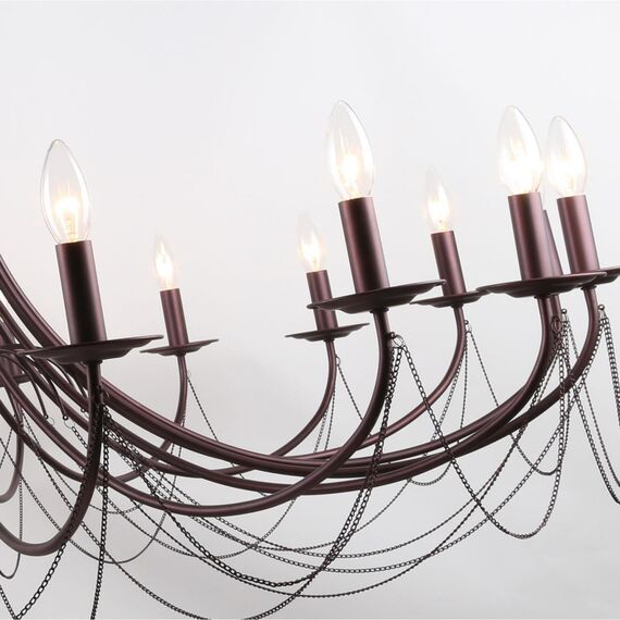 2590-18P, подвесная люстра, D1400xH700/2700, 18xE14x40W, excluded, изображение 6