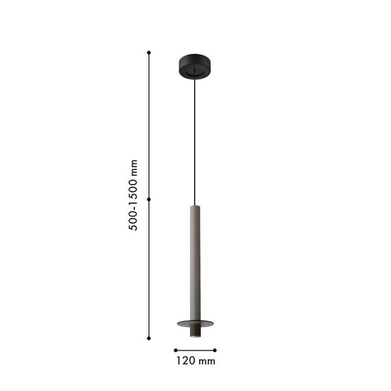 4404-1P, подвес, D120xH500/1500, LEDx6W, 525LM, 4000K, IP20, included, изображение 2