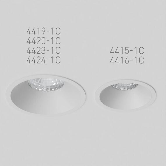 4415-1C, врезной светильник, D65xH70, cutout:D55, LEDx7W, 600LM, 3000K, IP20, CRI>90, beam angle:36, included, изображение 4