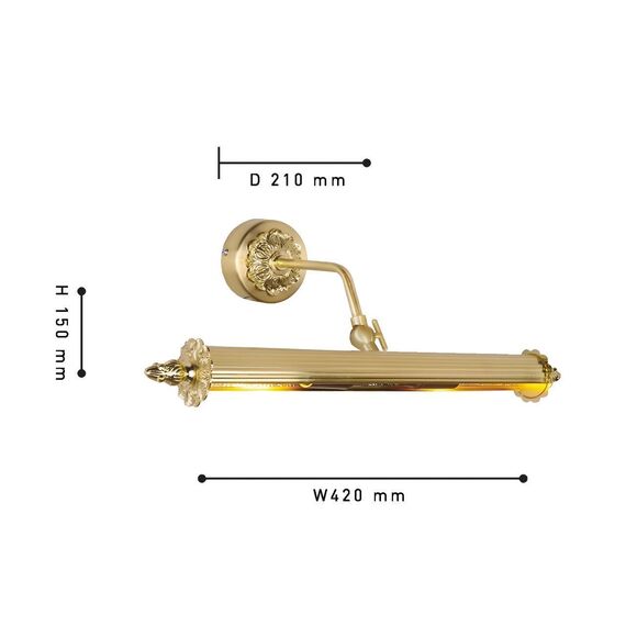 1259-2W, настенный светильник, D210xW420xH150, 2xE14x25W, included, изображение 2