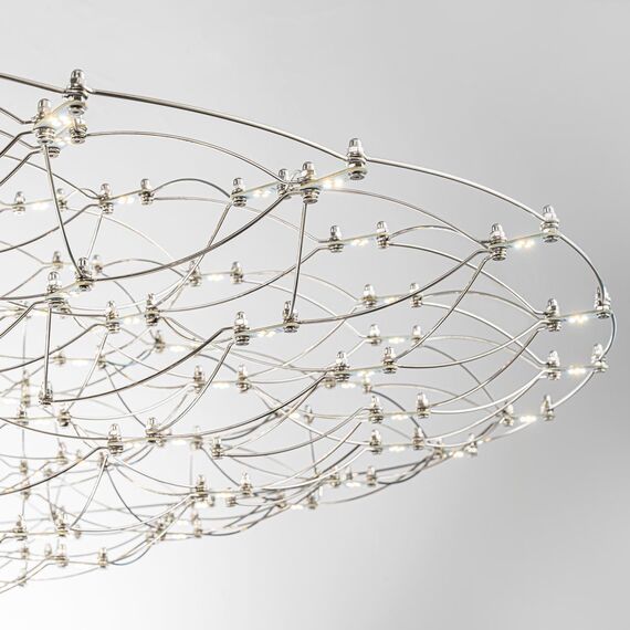 4305-12P, подвесная люстра, D1250xH420/2420, LEDx143W, 6200LM, 3000K/4500K/6000K, included, remote control, изображение 7