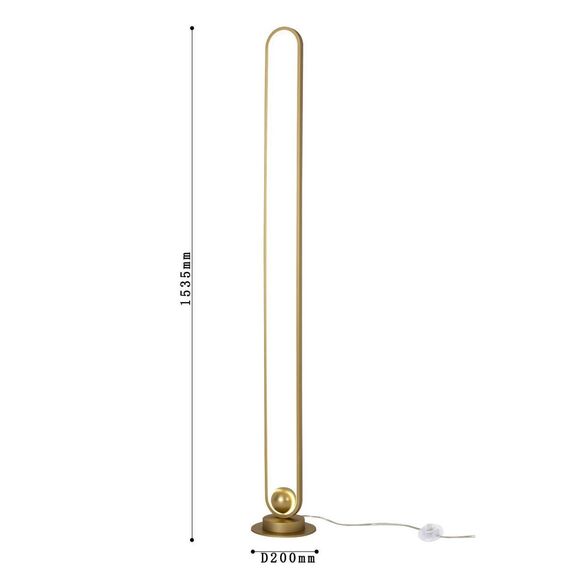 4221-1F, напольный светильник, D200xH1535, LEDx62W, 4960LM, 4000K, included, switch, изображение 3