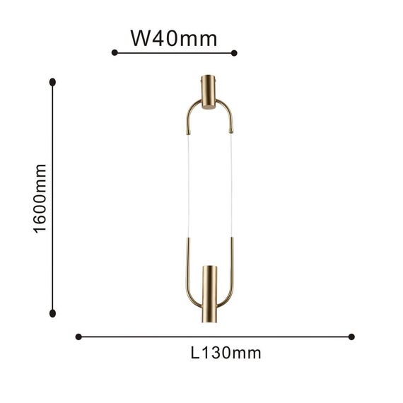 4192-1P, подвес, L130xW40xH500/1600, LEDx3W, 255LM, 4000K, included, изображение 3