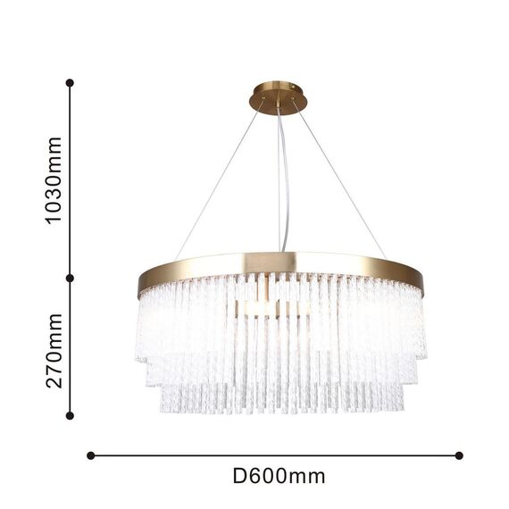 4189-8P, подвесная люстра, D600xH350/1300, 8xG9x40W, excluded, изображение 3