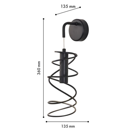 4555-1W, настенный светильник, D135xW135xH360, LEDx5W, 315LM, 4000K, included, изображение 3