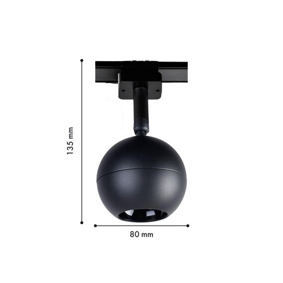 4227-1U, трековый светильник, D80xH135, LEDx8W, 42V, 500LM, 3000-6000K, CRI>90, included, изображение 2