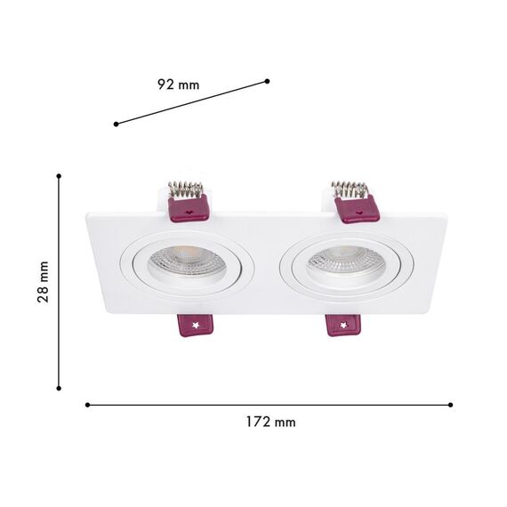 4647-2C, врезной светильник, L172xW92xH28, cutout:L150xW75, 2xGU10x35W, IP20, excluded, изображение 3
