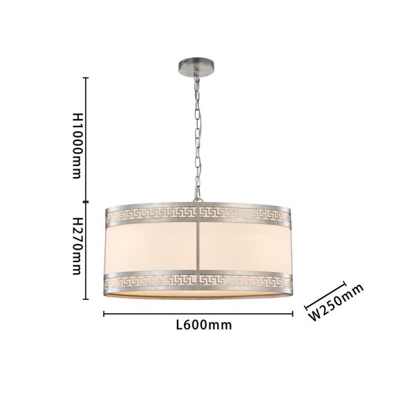 4010-3PC, подвесная люстра, L600xW250xH395/1395, 3xE14x40W, excluded, изображение 3