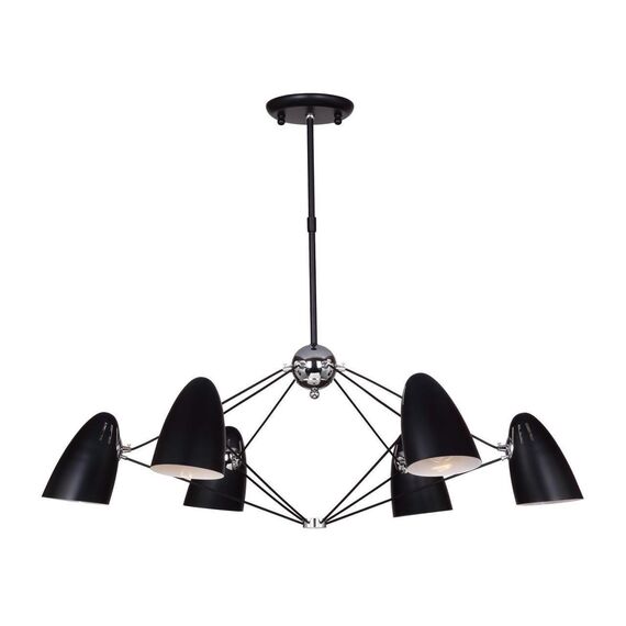 1757-6P, люстра подвесная, D920xH500/700, 6xE14x40W, excluded