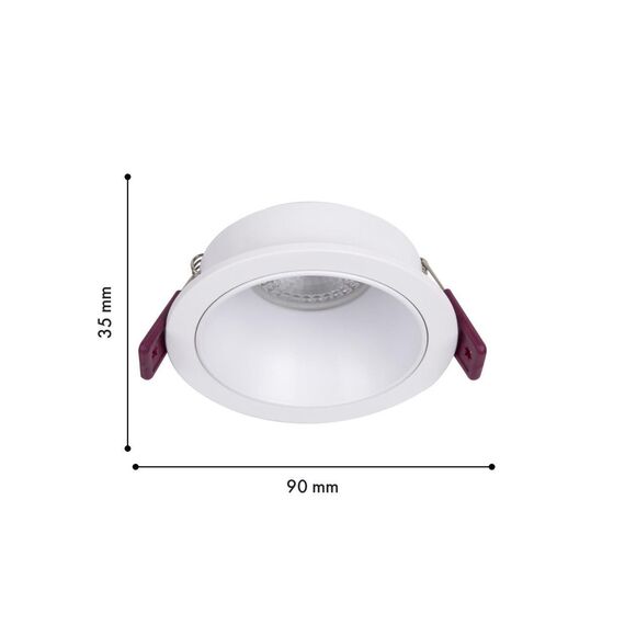 4524-1C, врезной светильник, D90xH35, cutout:D75, 1xGU10x35W, IP20, excluded, изображение 2