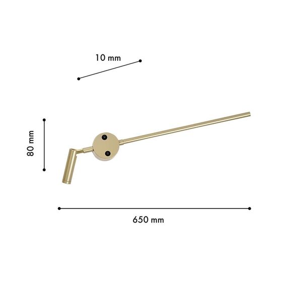 4166-2W, настенный светильник, D100xW80xH650, LEDx8W + 1xLEDx3W, 578LM, 4000K, included, switch, изображение 3