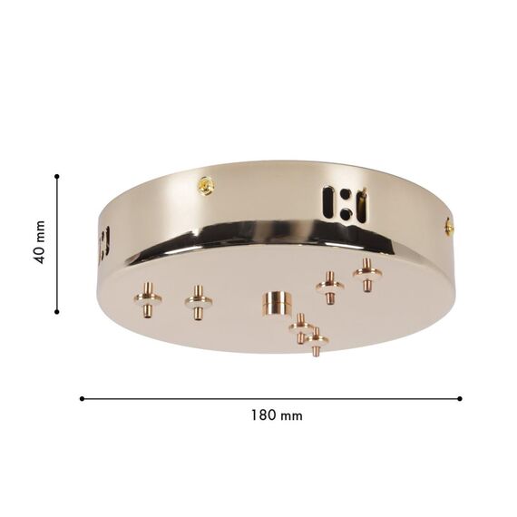 4591-180-6GD, потолочная чаша, D180xH40, цвет золотой, изображение 2