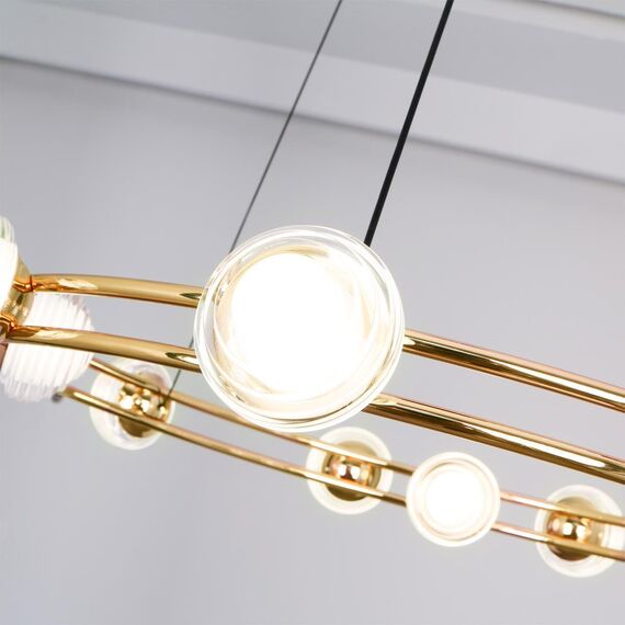 4382-12P, подвесная люстра, D550xH1880, 12xLEDx3.3W, 2800LM, 4000K, CRI>90, included, изображение 4