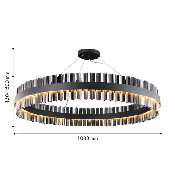 4262-10P, подвесная люстра, D1000xH150/1500, LEDx54W, 4320LM, 4000K, included, изображение 2