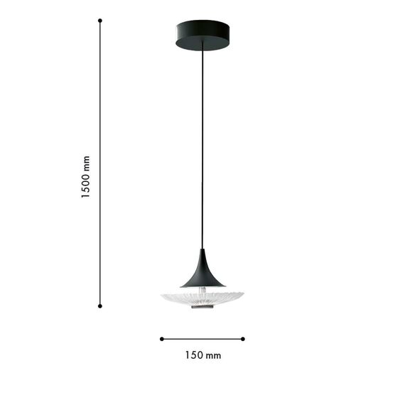 4656-1P, подвес, D150xH1500, LEDx6W, 420LM, 4000K, included, изображение 4