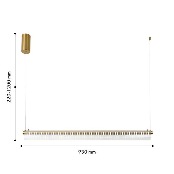 4489-1P, подвесная люстра, L930xW70xH220/1200, LEDx15W, 450LM, 4000K, included, изображение 2
