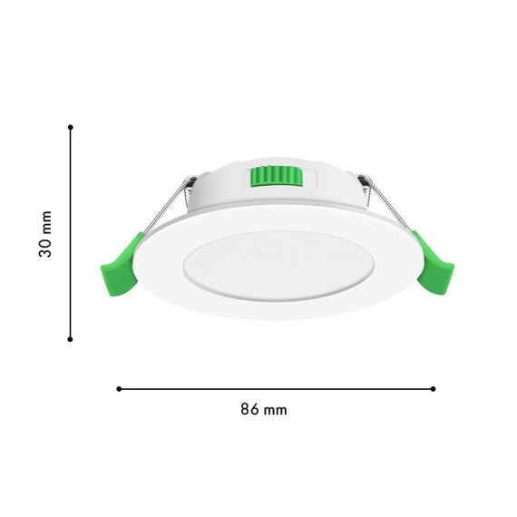4644-1C, врезной светильник, D86xH30, cutout:D68, LEDx5W, 420LM/460LM/440LM, 3000K/4000K/6500K, IP44, CRI>80, beam angle:120, included, изображение 4