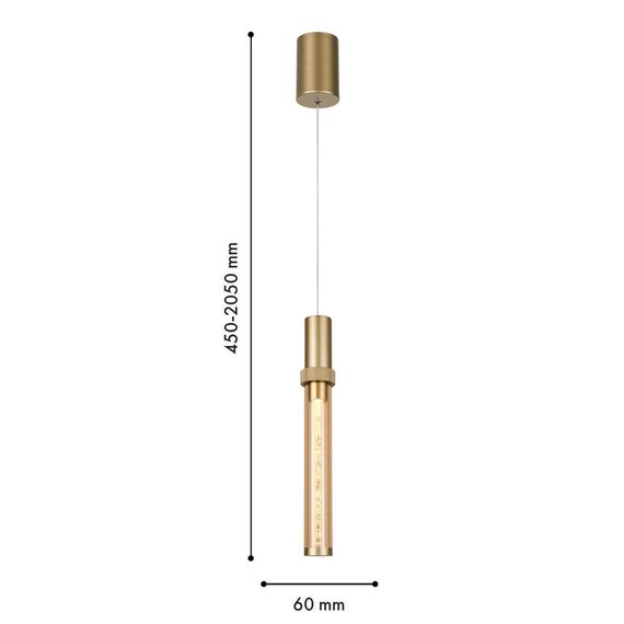 4718-1P, подвес, D50xH450/2050, LEDx7W, 350LM, 4000K, included, изображение 3