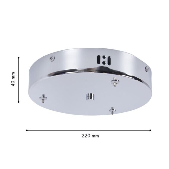4591-220-3CH, потолочная чаша, D220xH40, цвет хром, изображение 2