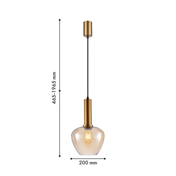 4356-1P, подвес, D200xH465/1965, 1xE27x40W, excluded, изображение 2