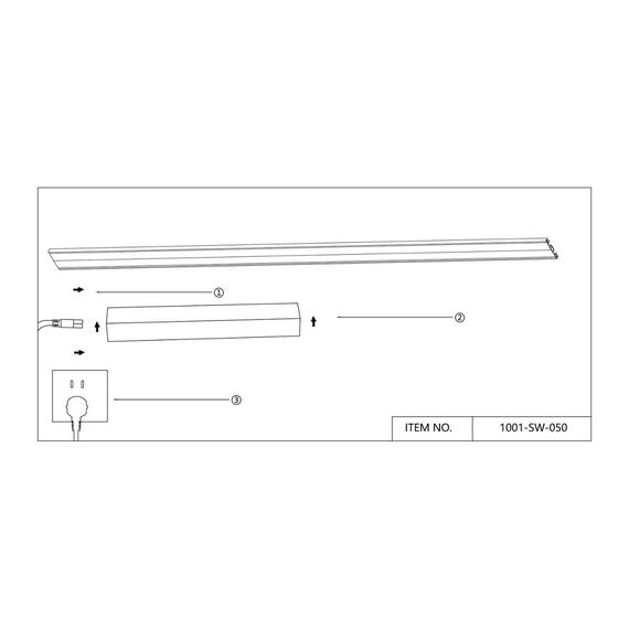1001-SW-050, сетевой шнур, L500xW36, IP20, изображение 3