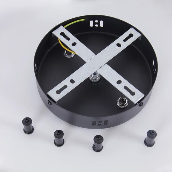 4591-180-2BL, потолочная чаша, D180xH40, цвет черный, изображение 3